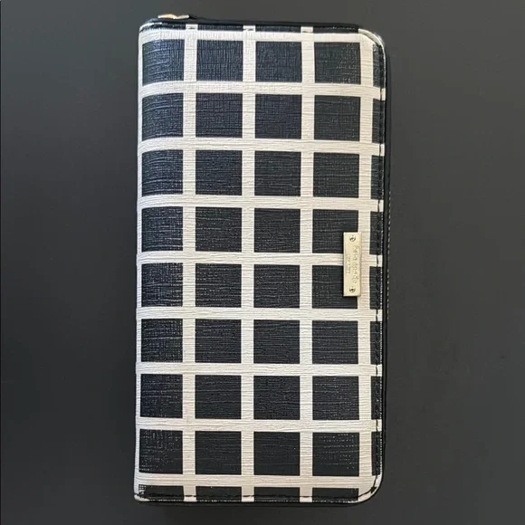 Kate Spade Black and White Checkered Wallet - Picture 1 of 2